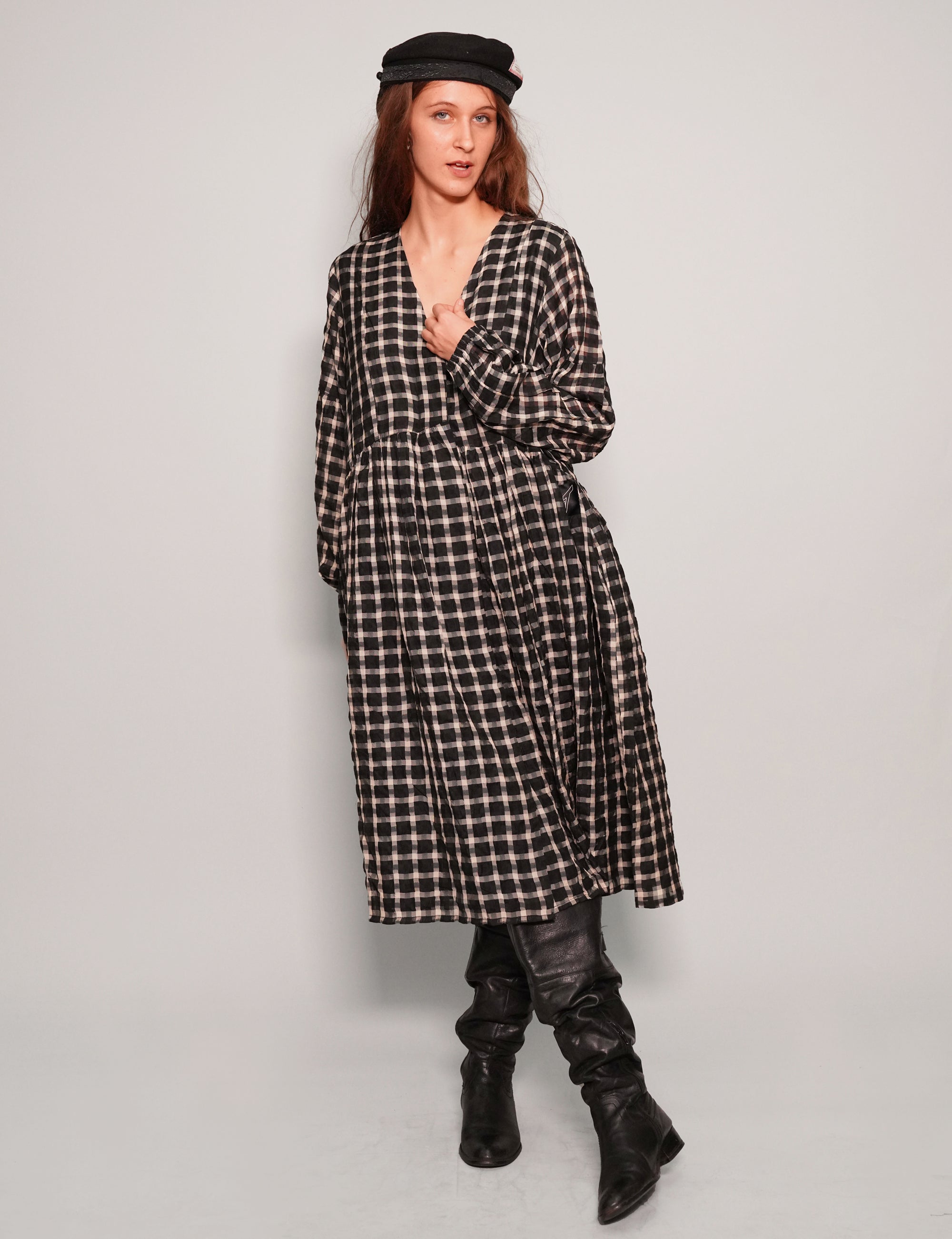 Women's Vintage Gingham Check Midi Dress | Stuart Trevor