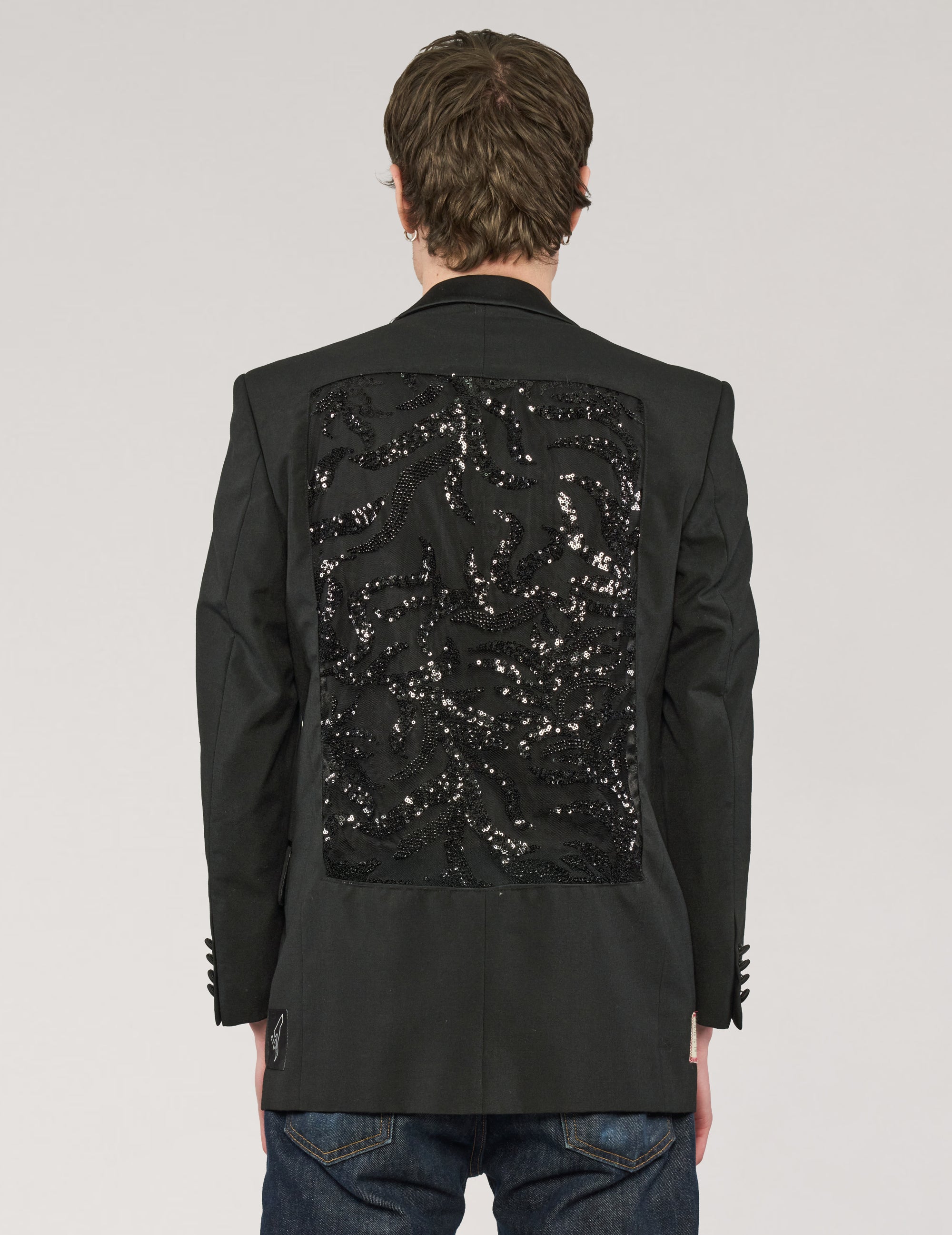 Party Back Tuxedo - Black Sequin