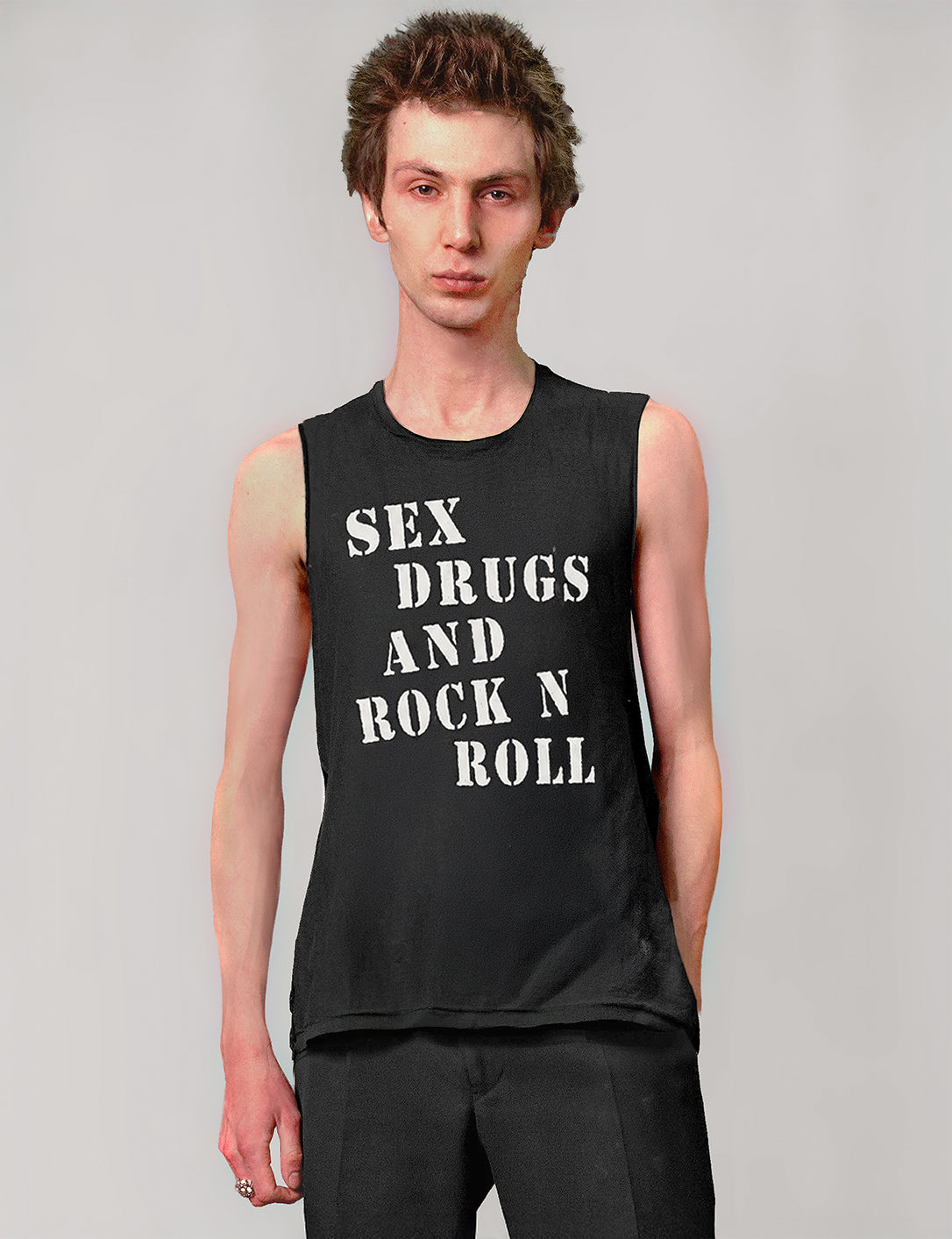 ST 'S'x D'ugs and Rock n Roll' T-Shirt in Schwarz