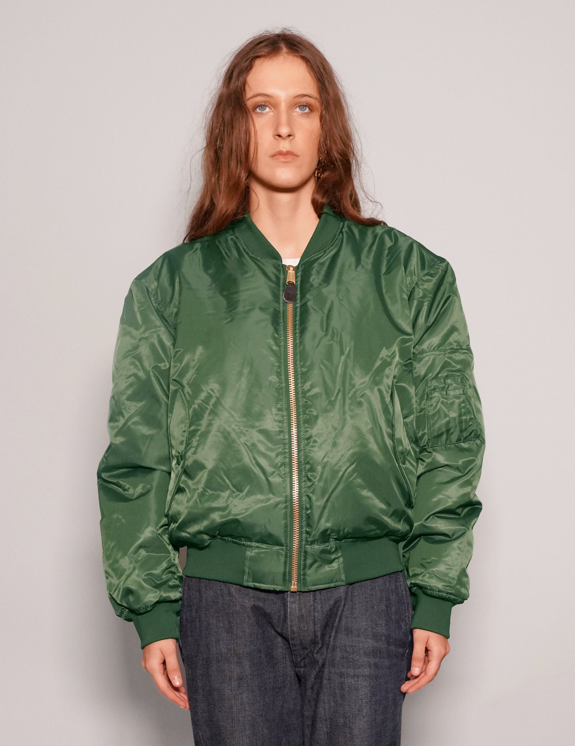 Women's MA-1 Bomber Jacket in Green | Stuart Trevor