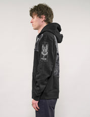 ST Multipatch Zip Hoodie in Black