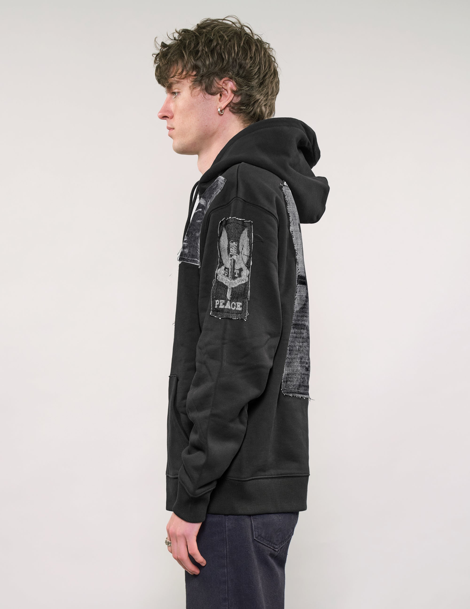 ST Multipatch Zip Hoodie in Black