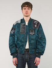 MA-1 Light Weight Patched Bomber Jacket in Navy