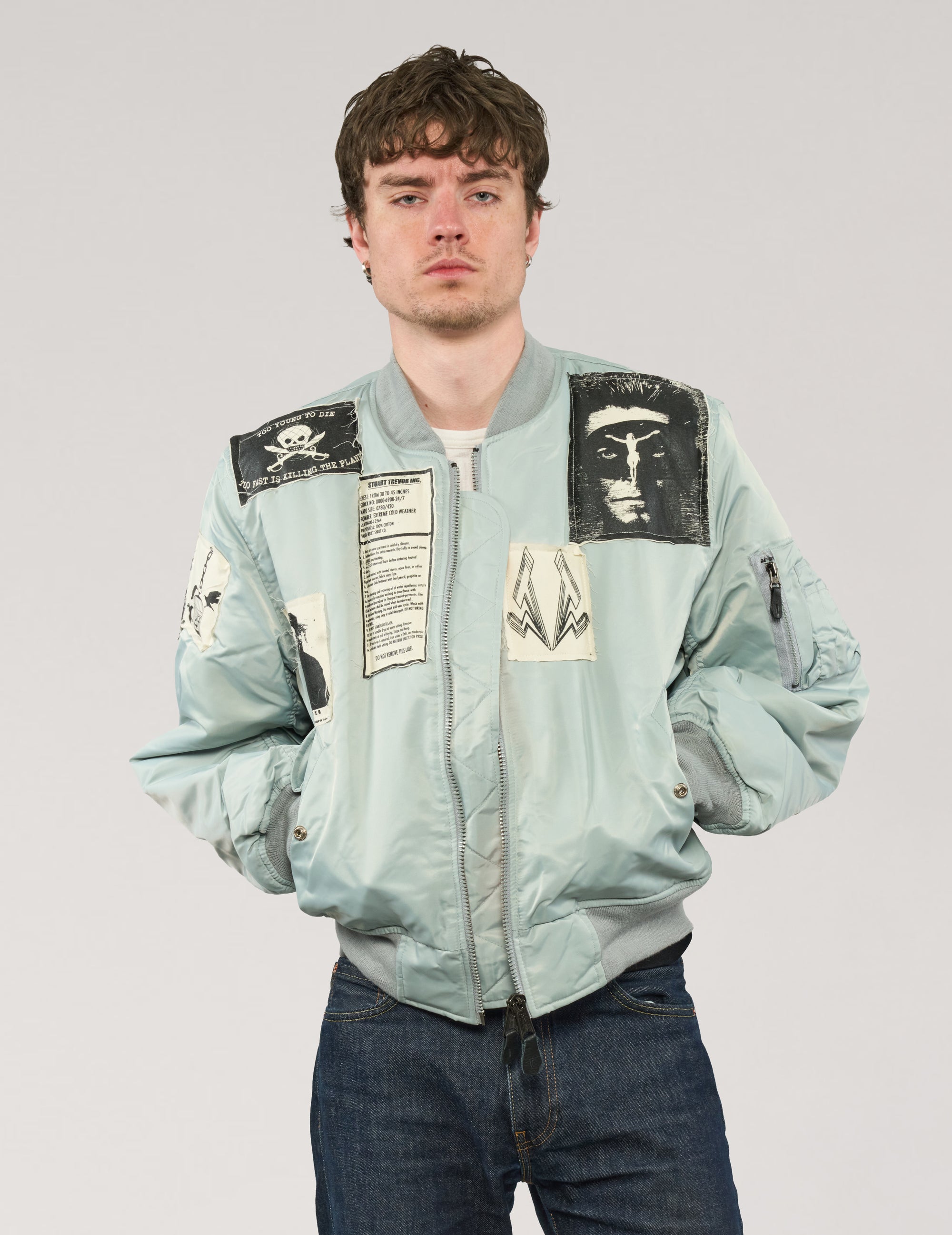 MA-1 Patched Bomber in Grey