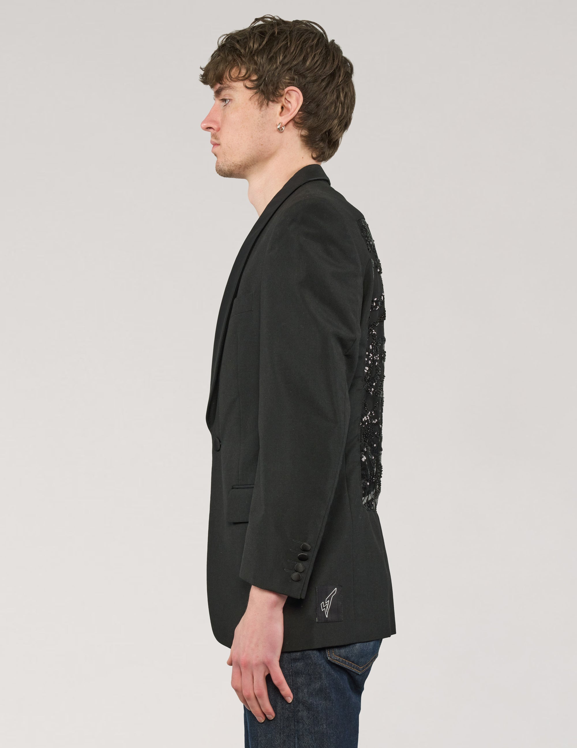 Party Back Tuxedo - Black Sequin