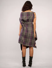 The Pirate Dress – Purple Grey Tartan