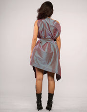 The Pirate Dress – Iridescent Mauve Taffeta