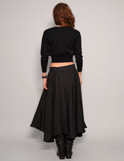Textured Silk Skirt