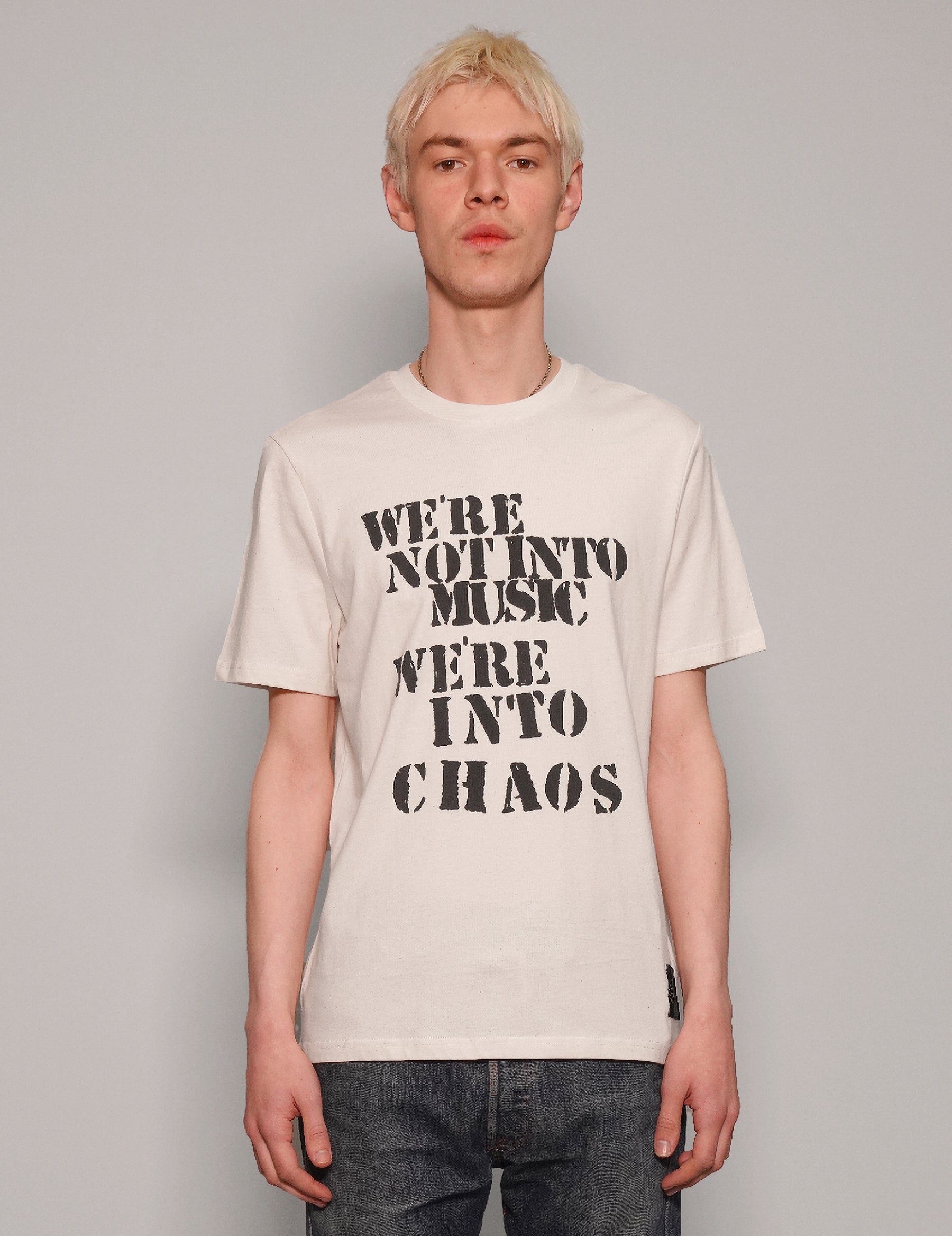 Men's Graphic T-Shirt with Sex Pistols Print in White | Stuart Trevor