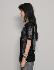 'Saint' Multipatch T-Shirt in Black