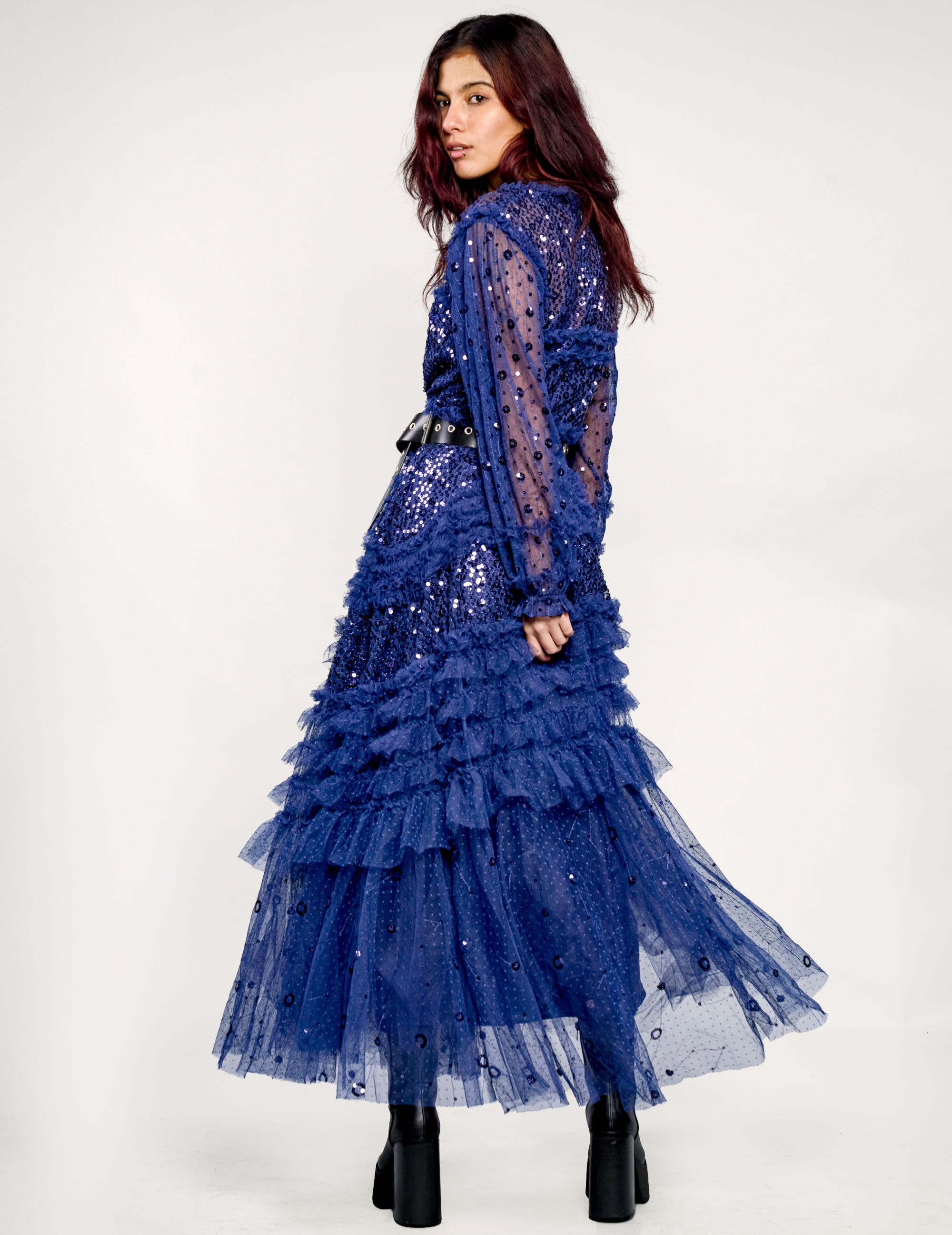 Killing Eve style Midnight Blue Ball Gown