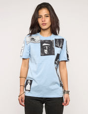 'Saint' Multipatch T-Shirt in Blue