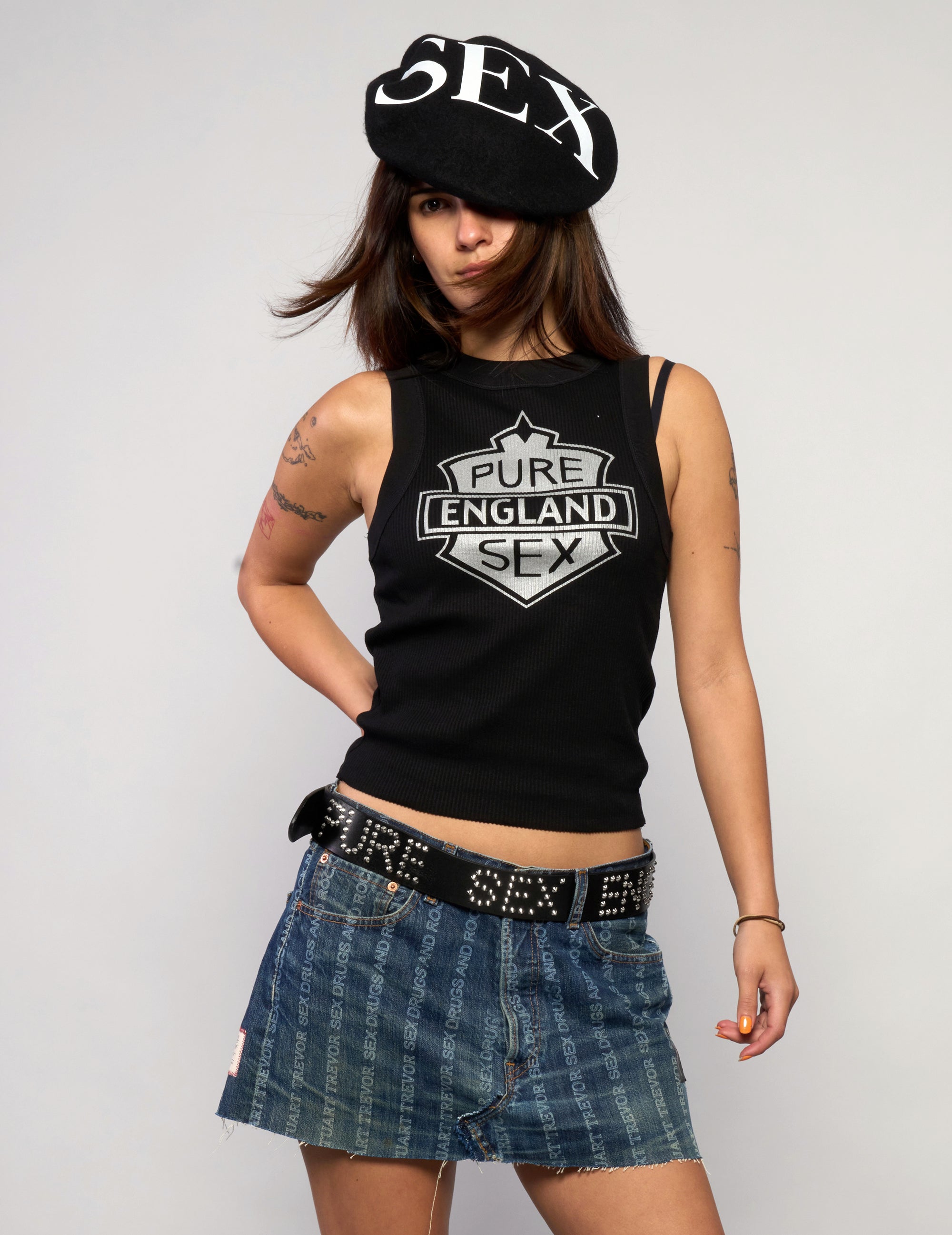 Pure S'x England Studded Leather Belt