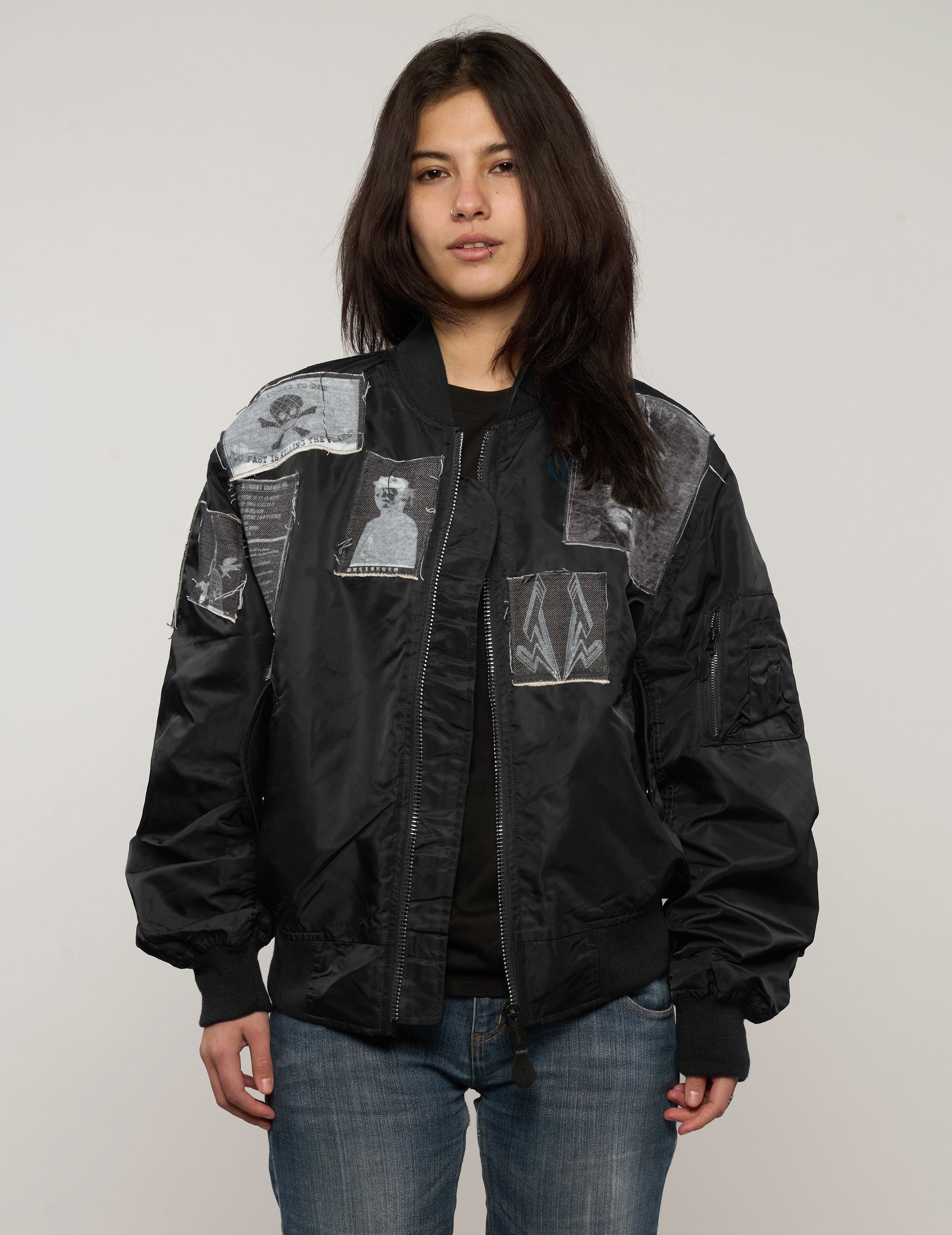 MA-1 Leichte Patched Bomberjacke in Navy