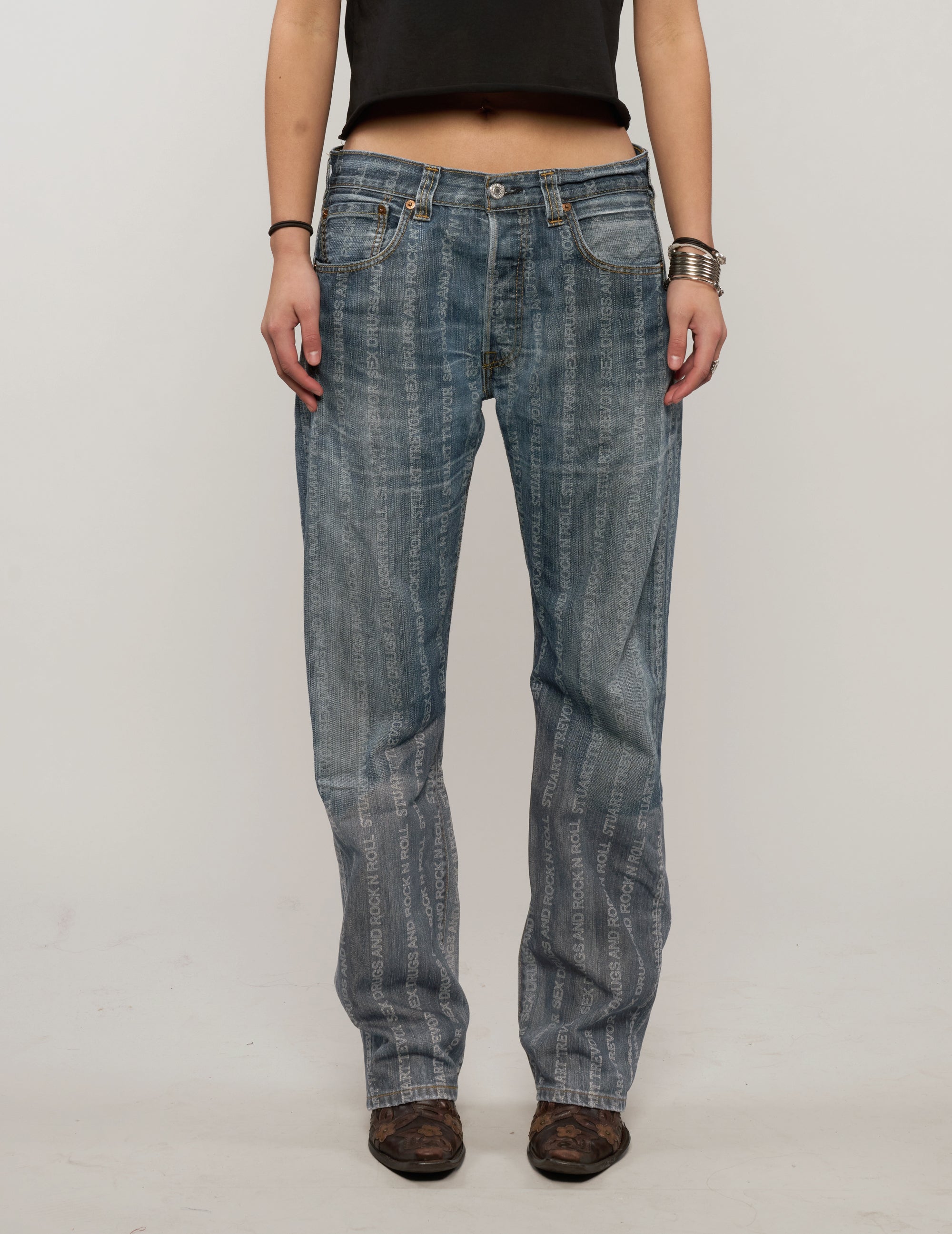 S'x D'ugs and Rock N Roll Jeans - Washed Denim