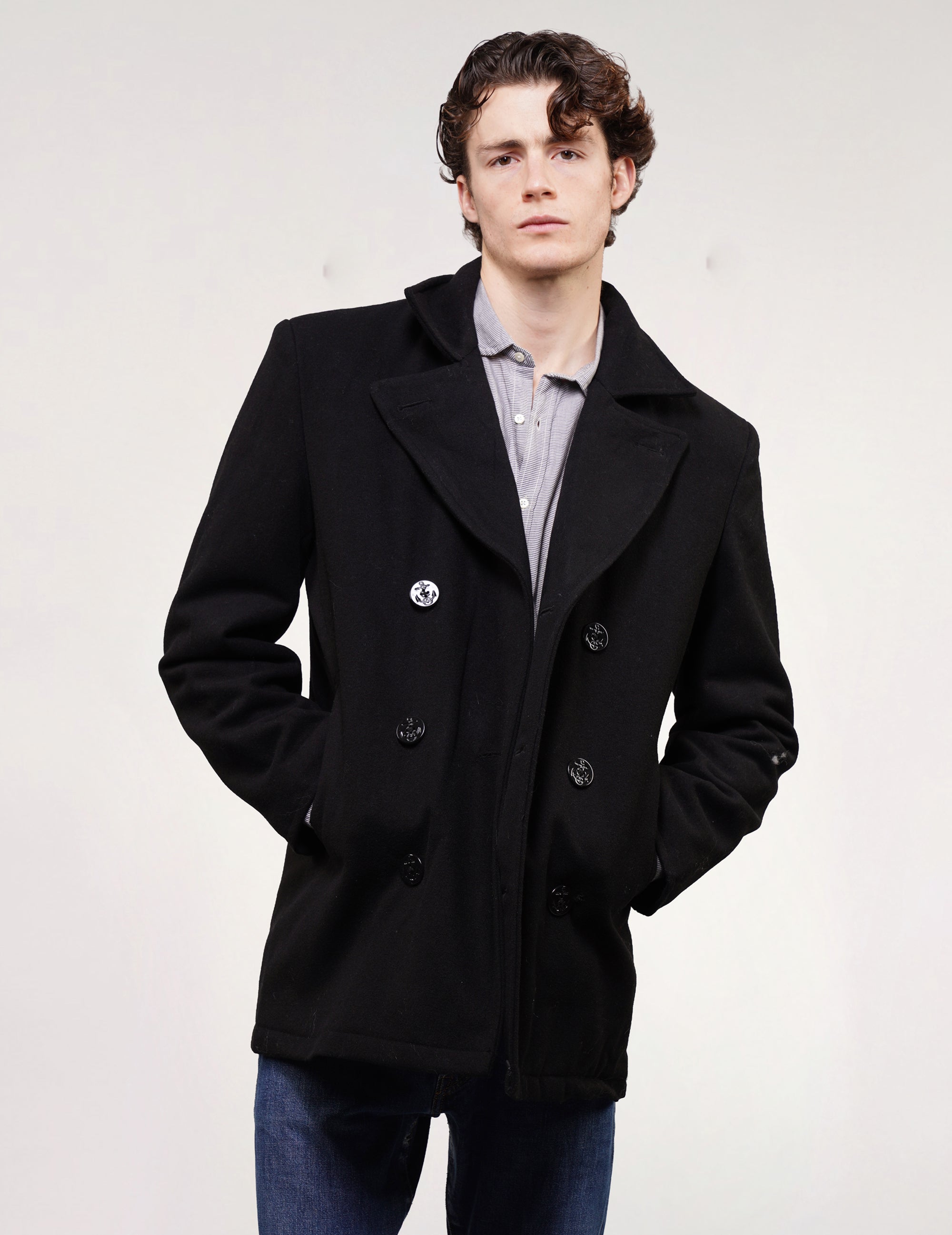 US Naval Service Wool Flannel Peacoat