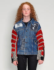 Denim Jacket with Welsh Guards Sleeves