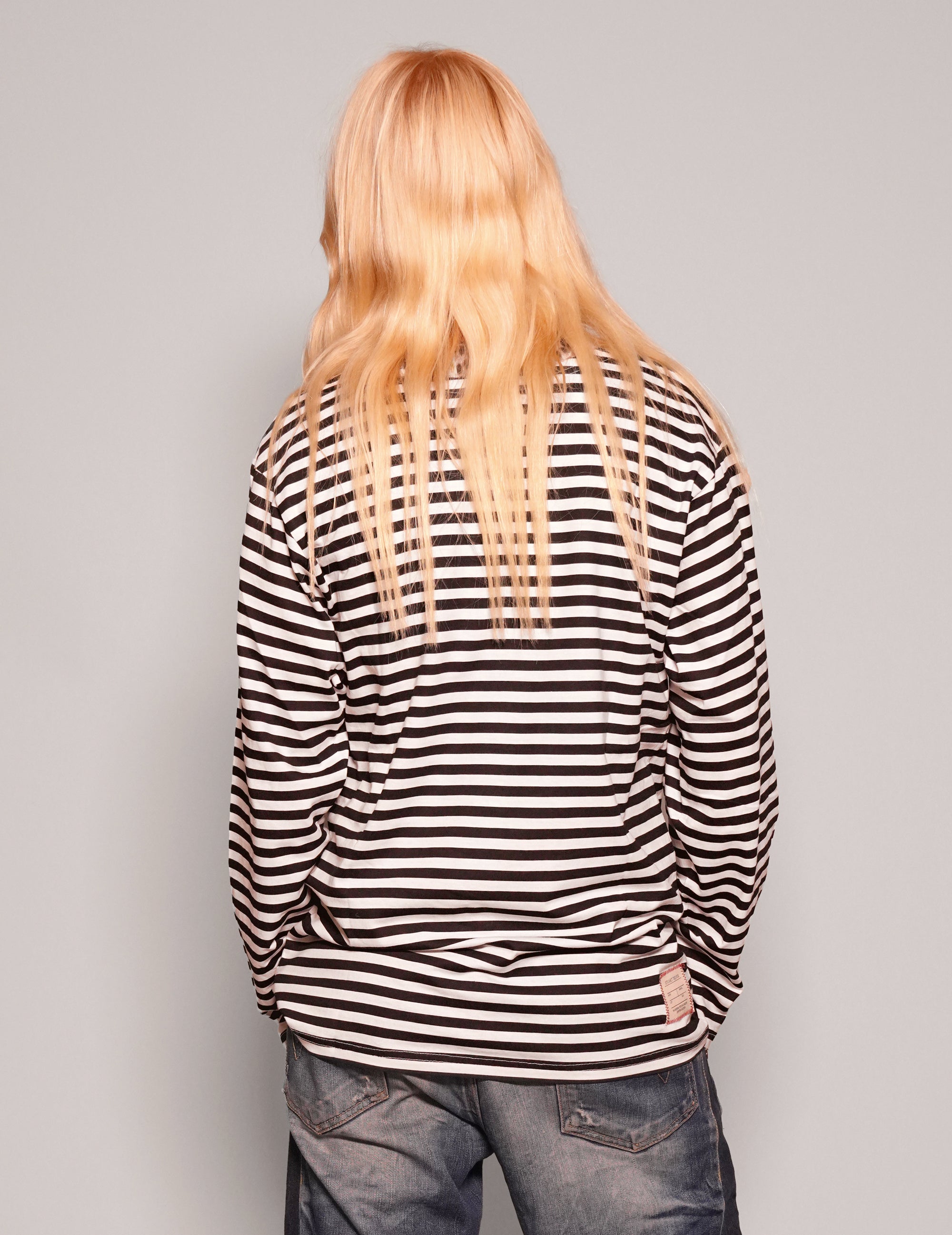 Vintage Naval T-Shirt in Black Stripe