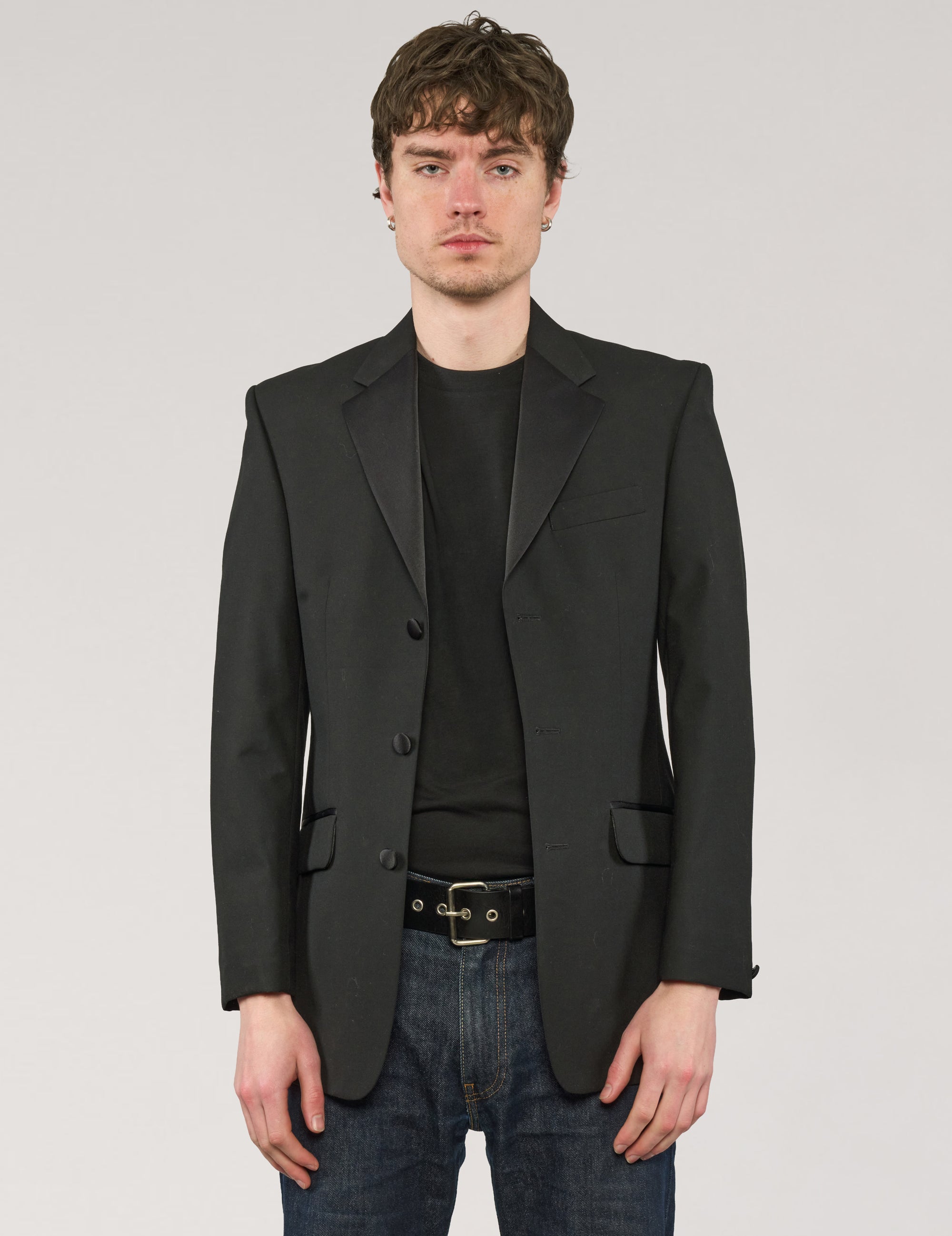 Party Back Blazer - Black Sequin - Black