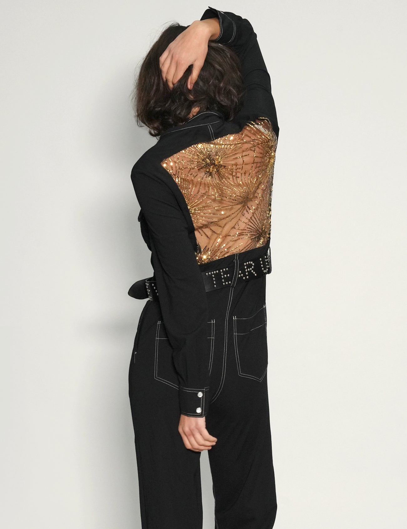 Party Back Jumpsuit in Black