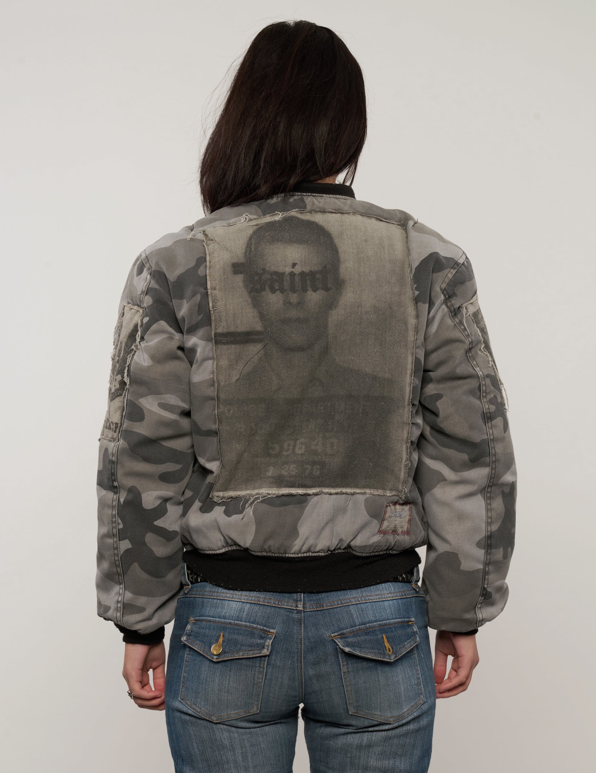 MA-1 Patched Bomber in Grey Camo