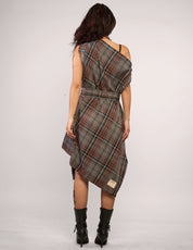 The Pirate Dress – Taupe Tartan