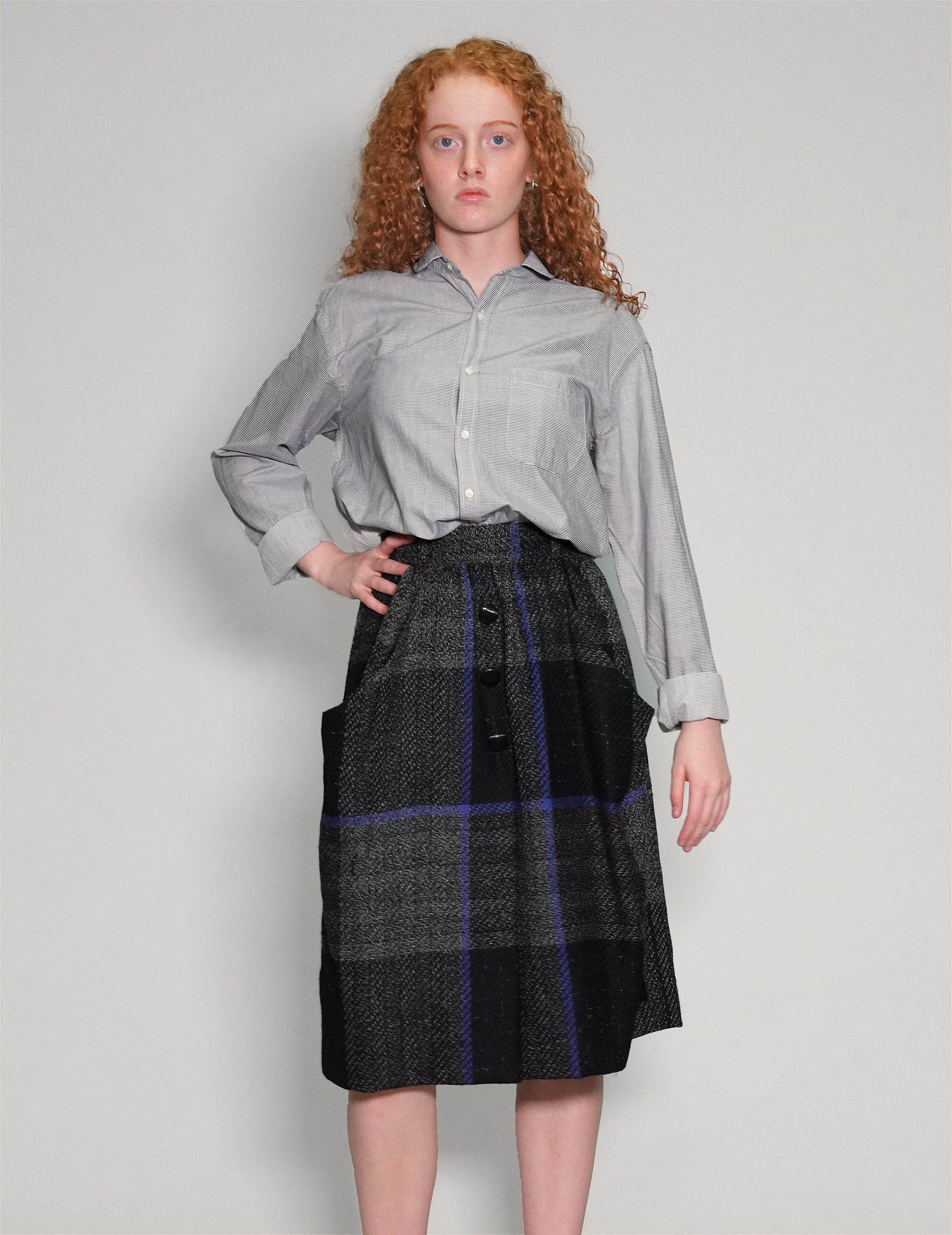 Tartan High-waisted Skirt
