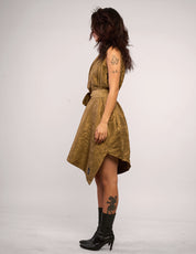 The Pirate Dress – Antique Gold Jacquard