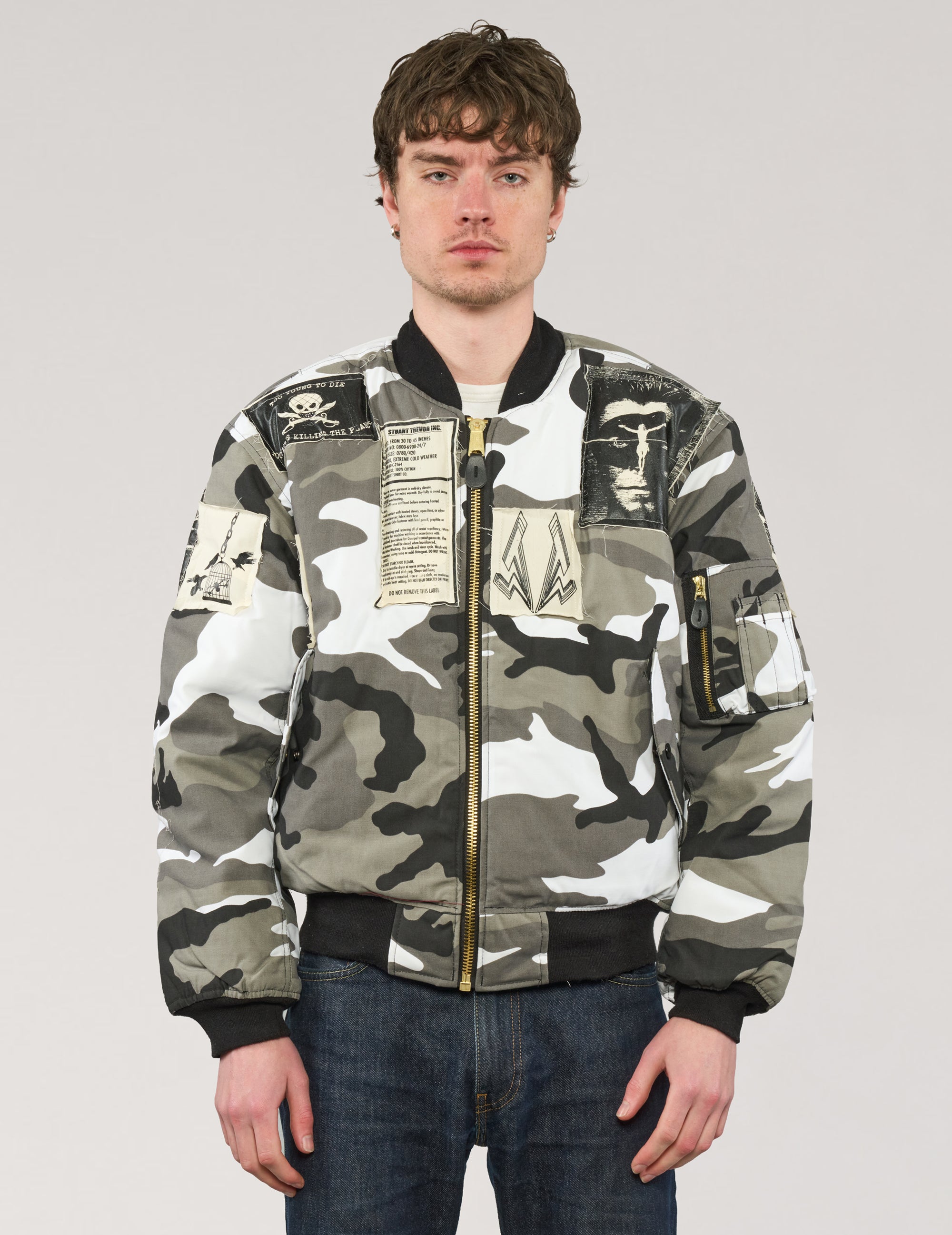 MA-1 Patched Bomber in Arctic Camo