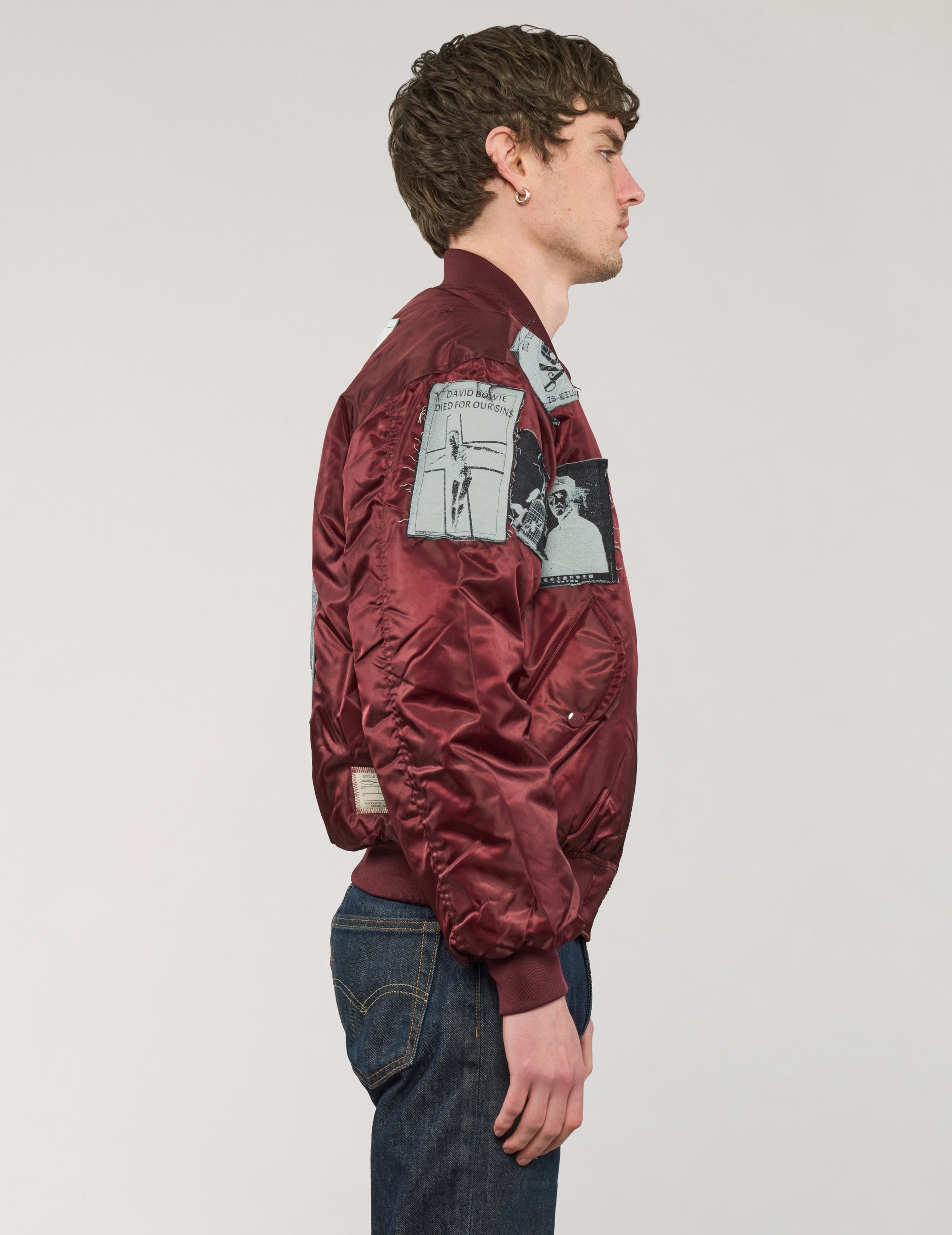 MA-1 Patched Bomber in Burgundy
