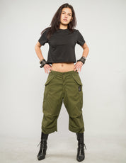 M51 Cropped Cargo Pants in Khaki