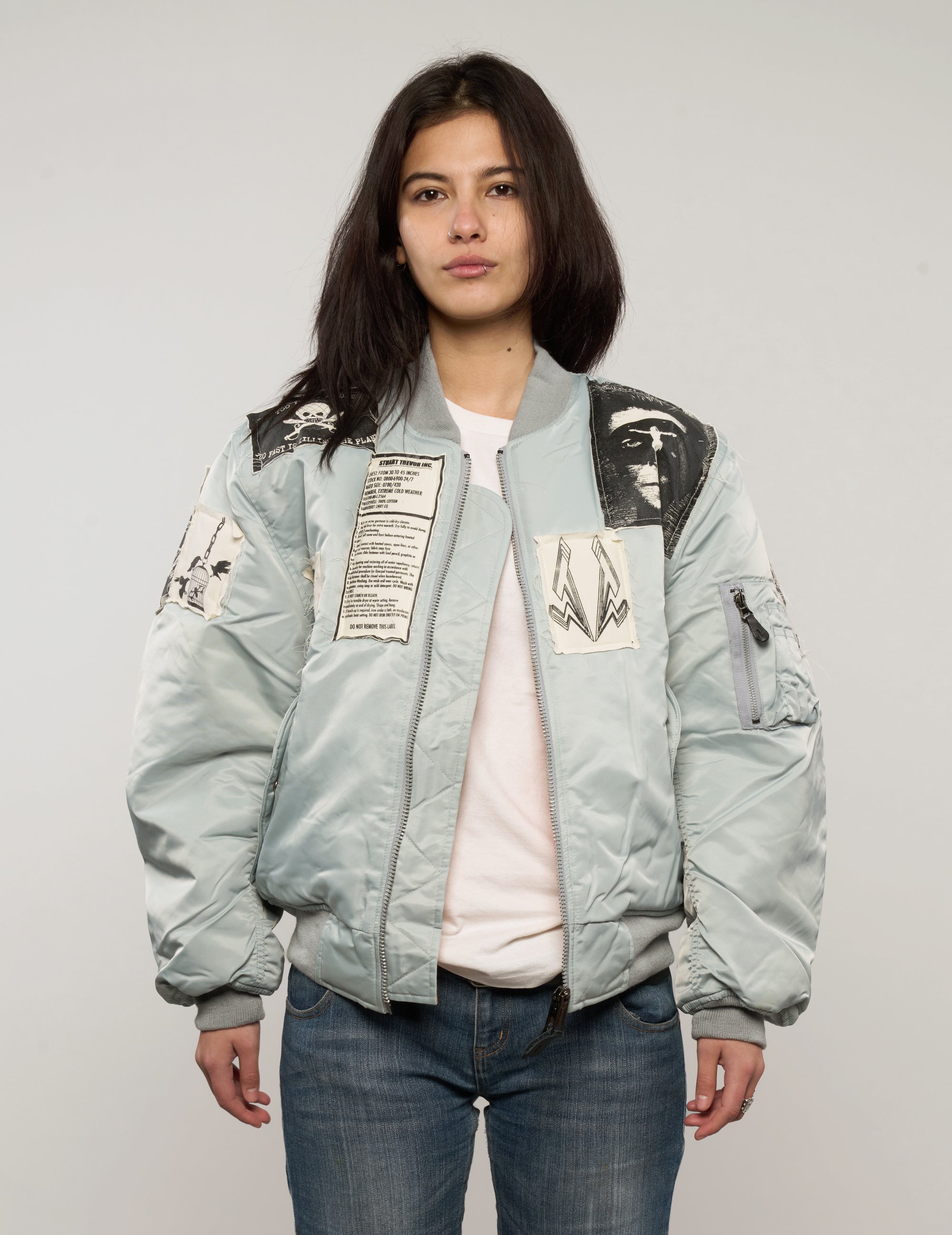 MA-1 Patched Bomber in Grey