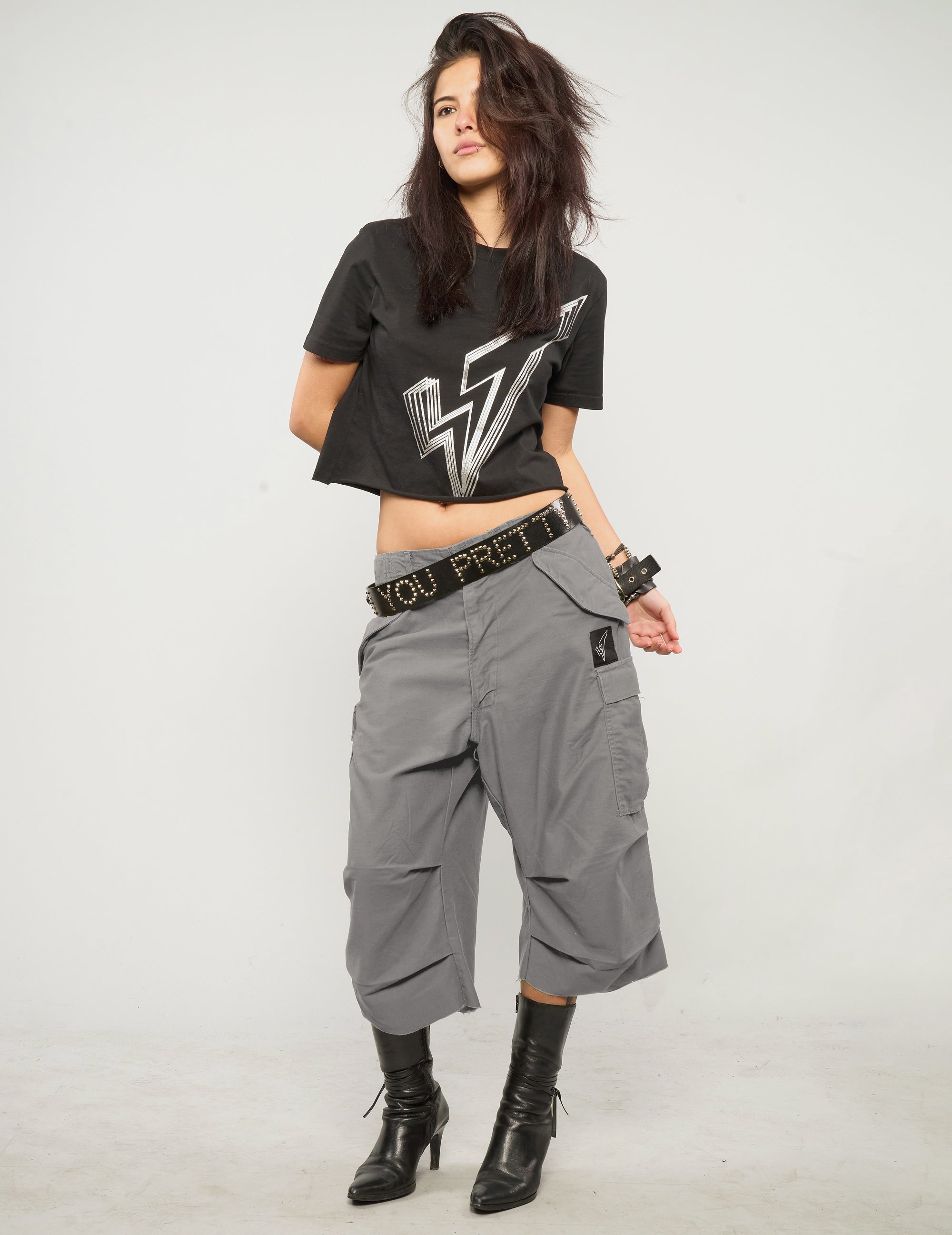 M51 Khaki Cropped Cargo-Hose