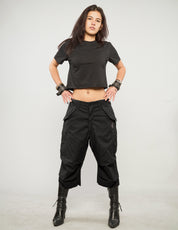 M51 Cropped Cargo Pants in Black