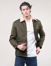 Kestin Hare Fur Collar Work Shirt Jacket