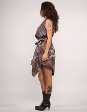 The Pirate Dress – Silver Dragon Brocade