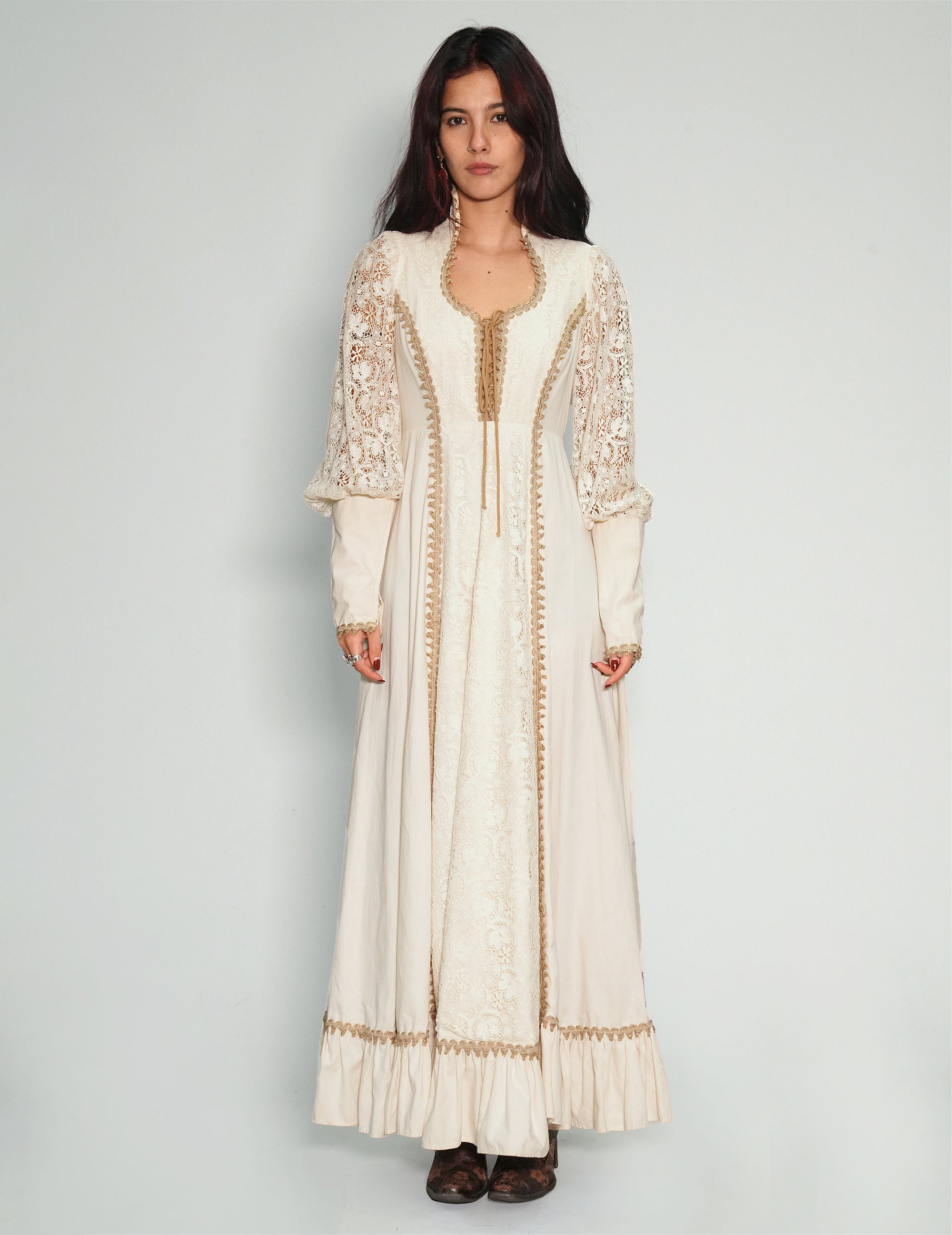 Women's Vintage Lace Hippy Maxi Dress | Stuart Trevor