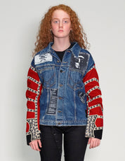 Denim Jacket with Welsh Guards Sleeves