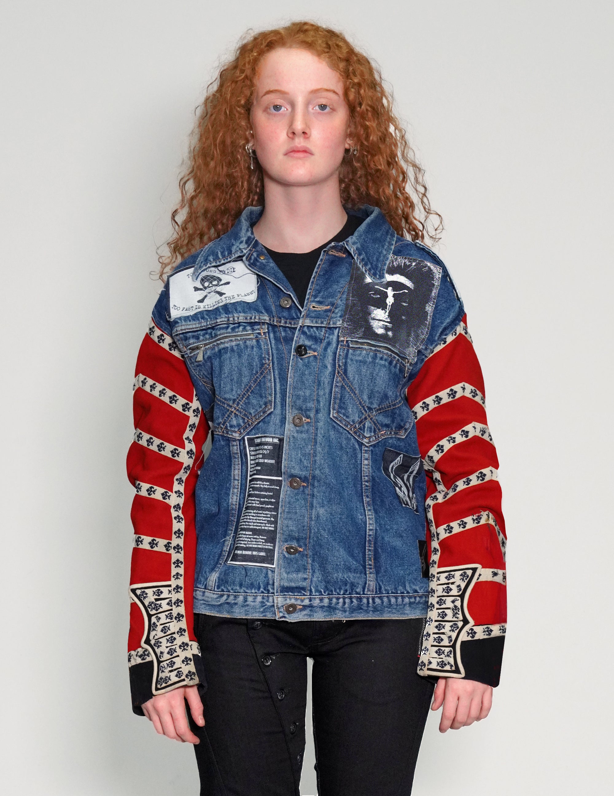 Denim Jacket with Welsh Guards Sleeves