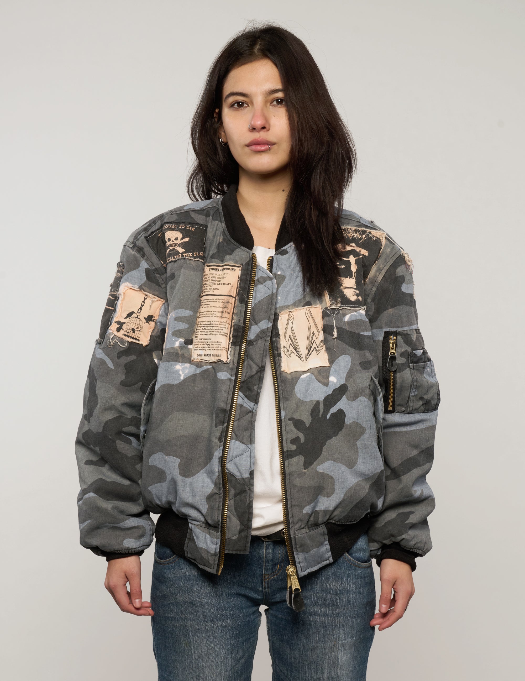 MA-1 Patched Bomber in Midnight Camo