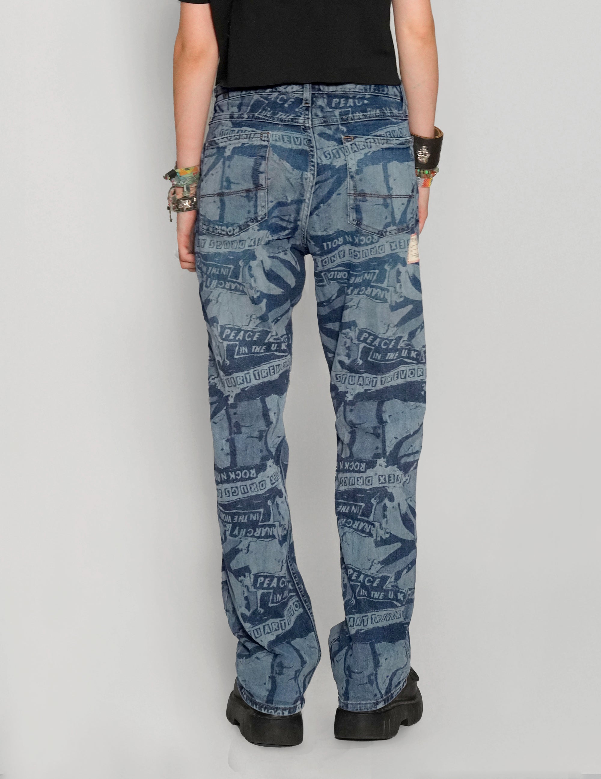 Men's Vintage Blue Jeans All Over Print| Stuart Trevor