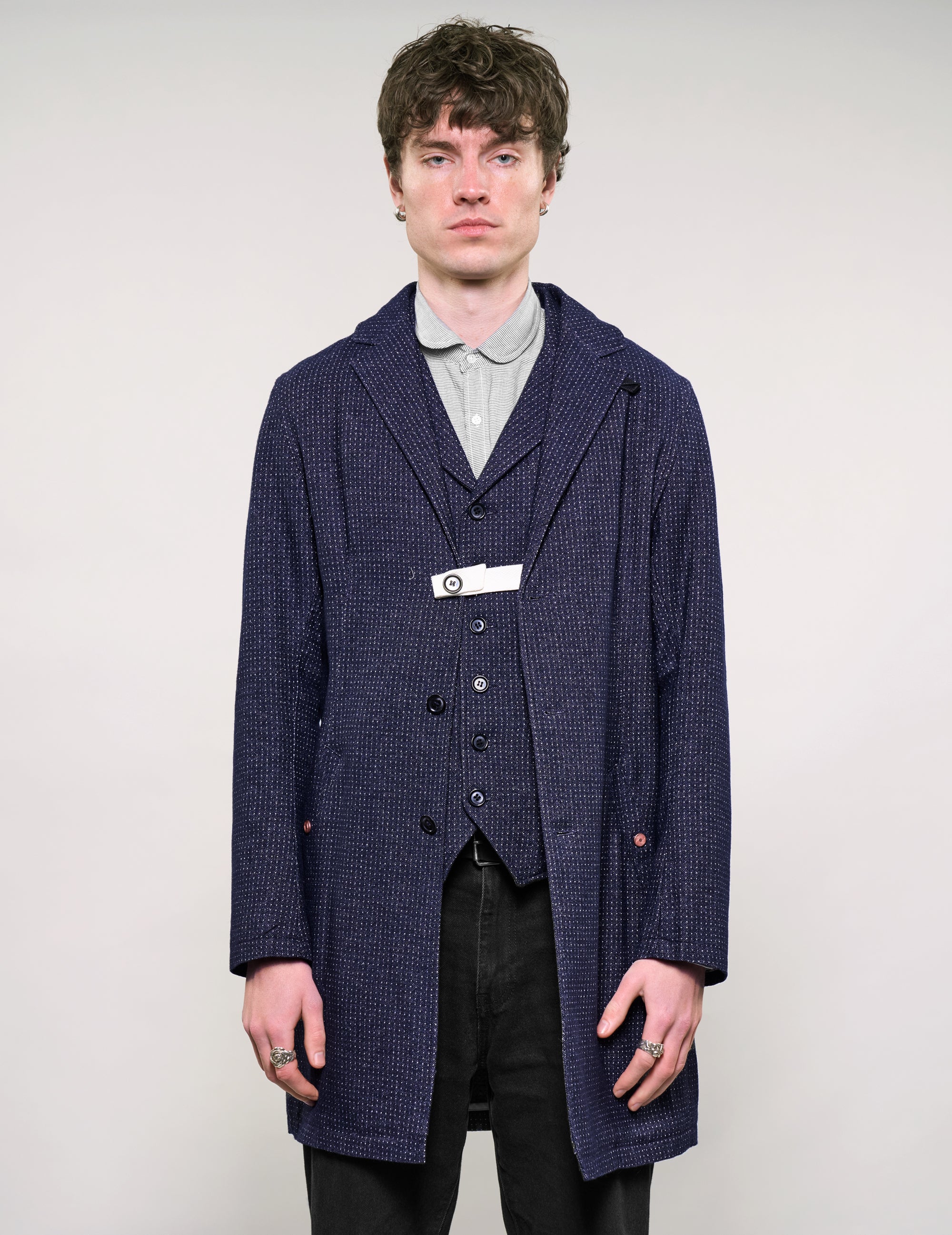 IMMORTAL Hawthorn Lightweight Microdot Woollen Frock Coat