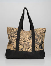 Cotton Tote Bag with Floral Jacquard | Stuart Trevor