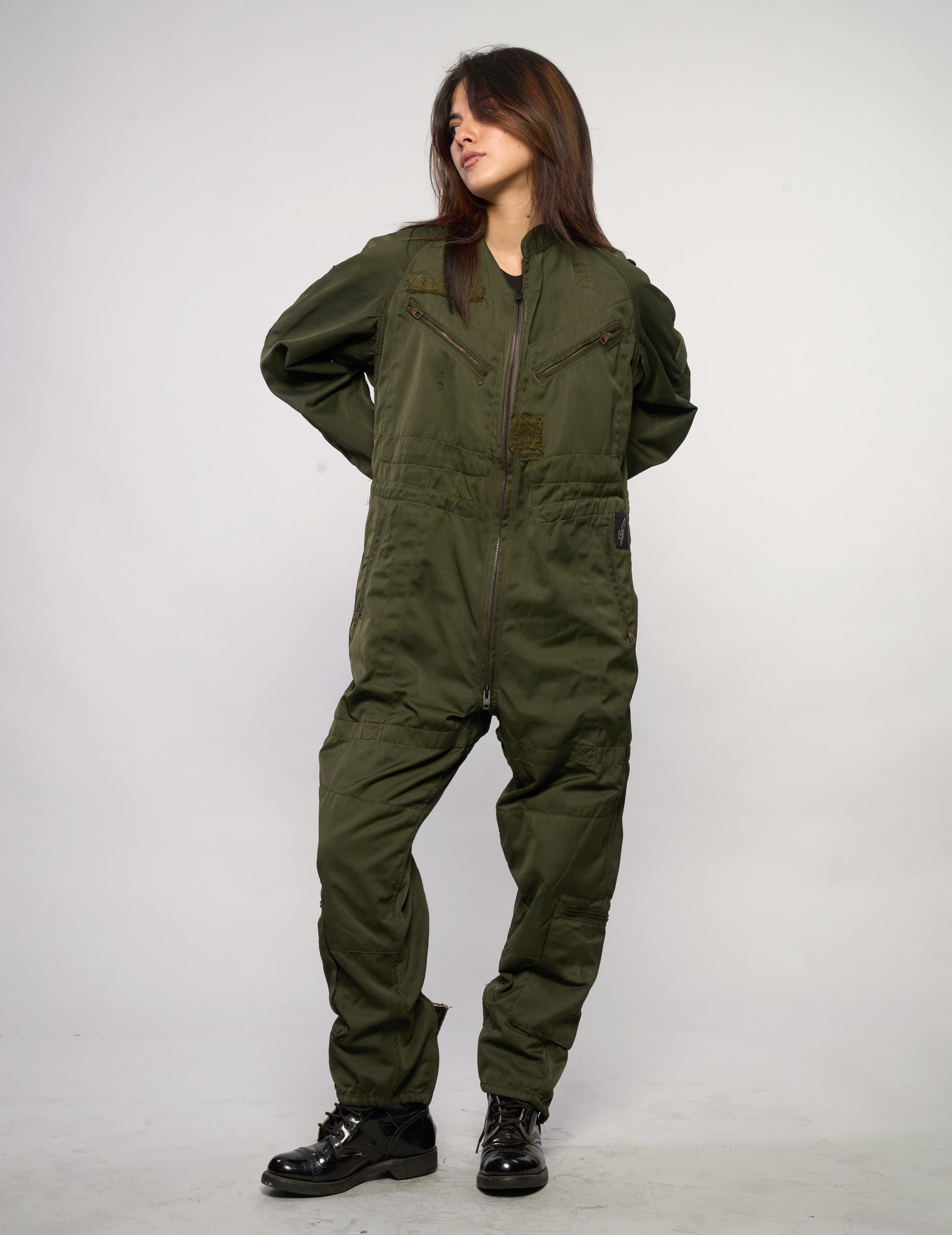 Vintage Luftwaffe Jumpsuit in Dark Olive