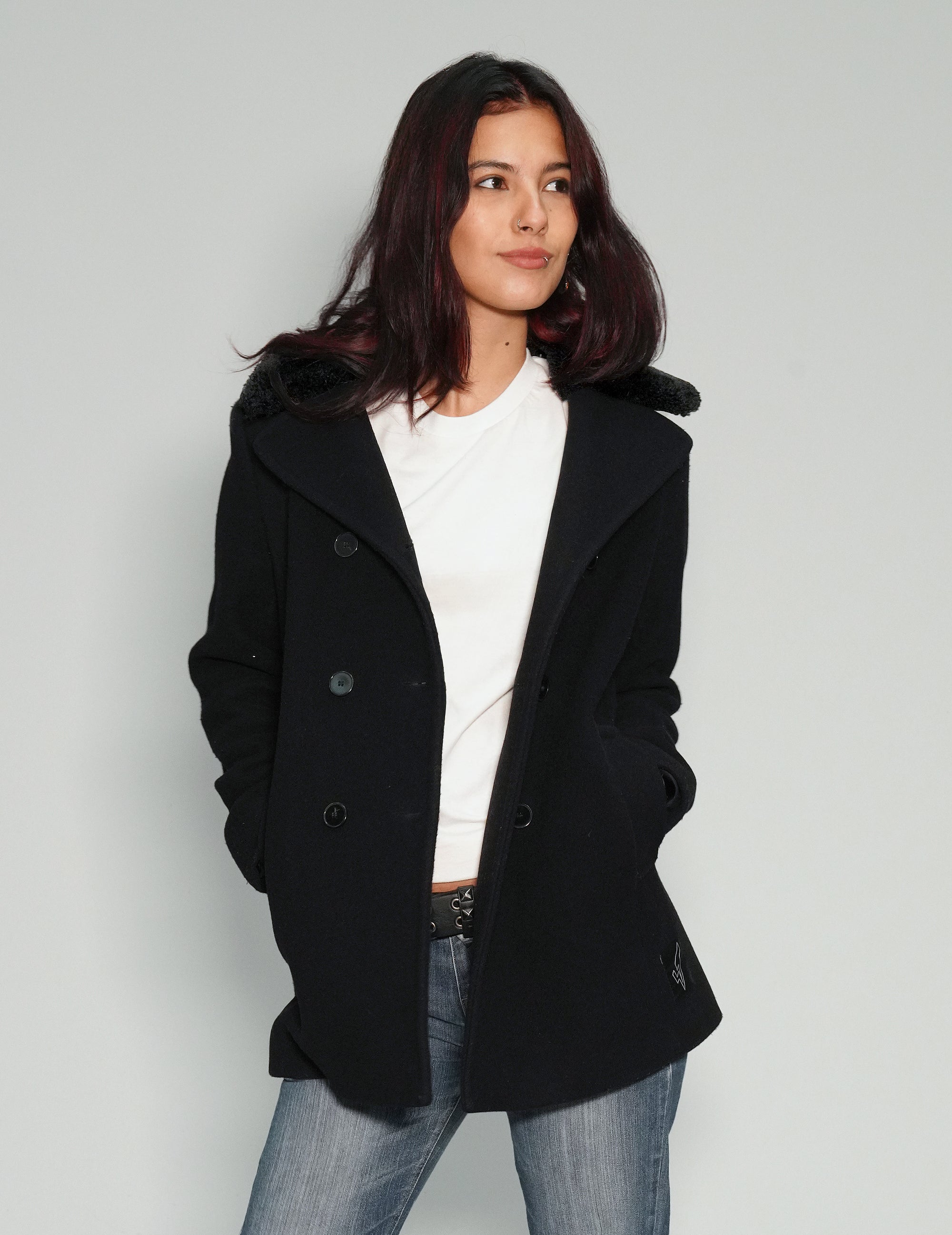 Party Back Blazer Jacket - Gold Lines Sequin - Black
