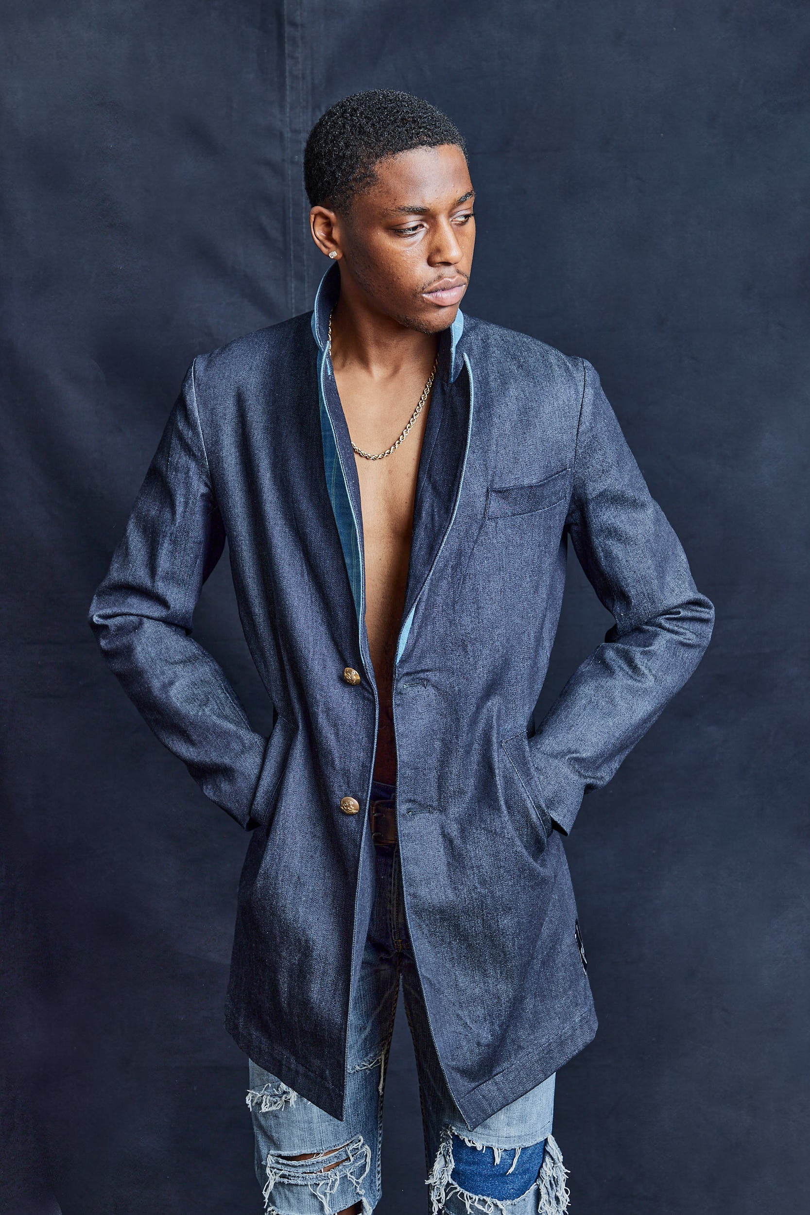 Denim Frock Coat