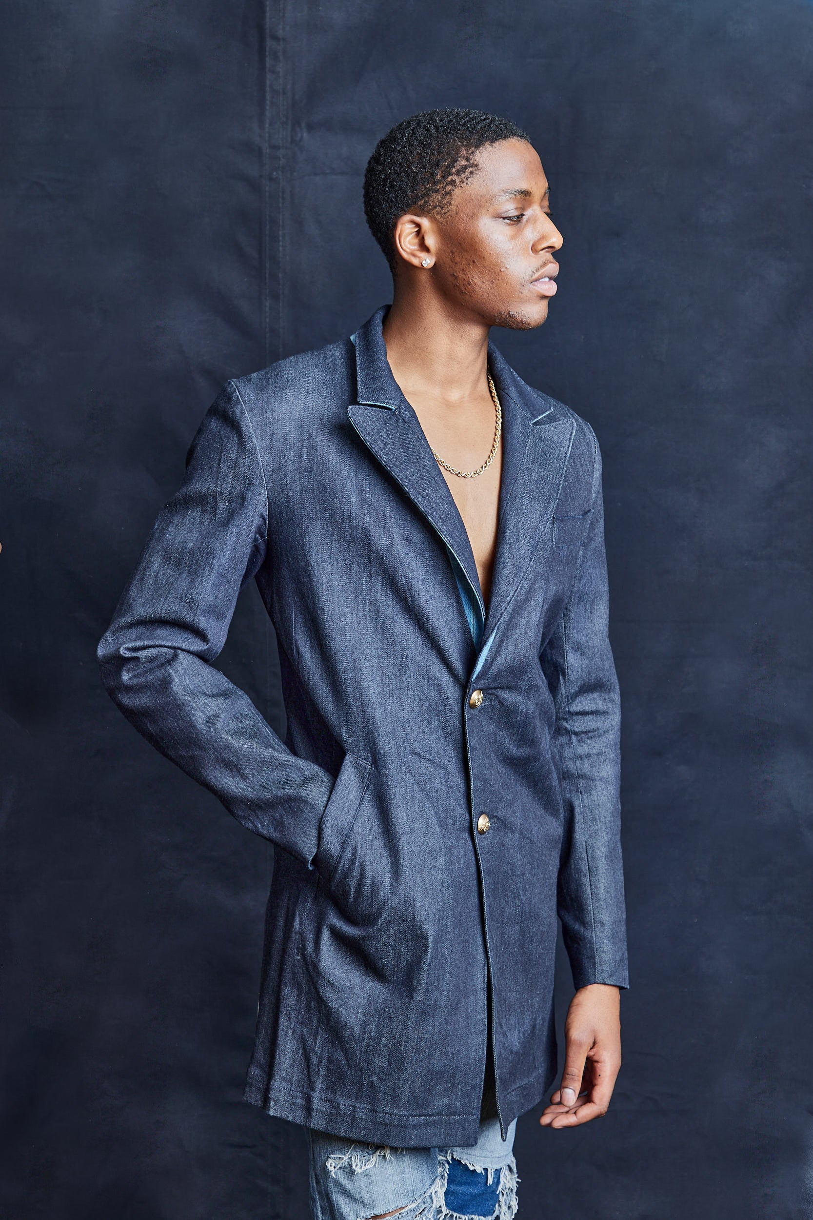 Denim Frock Coat