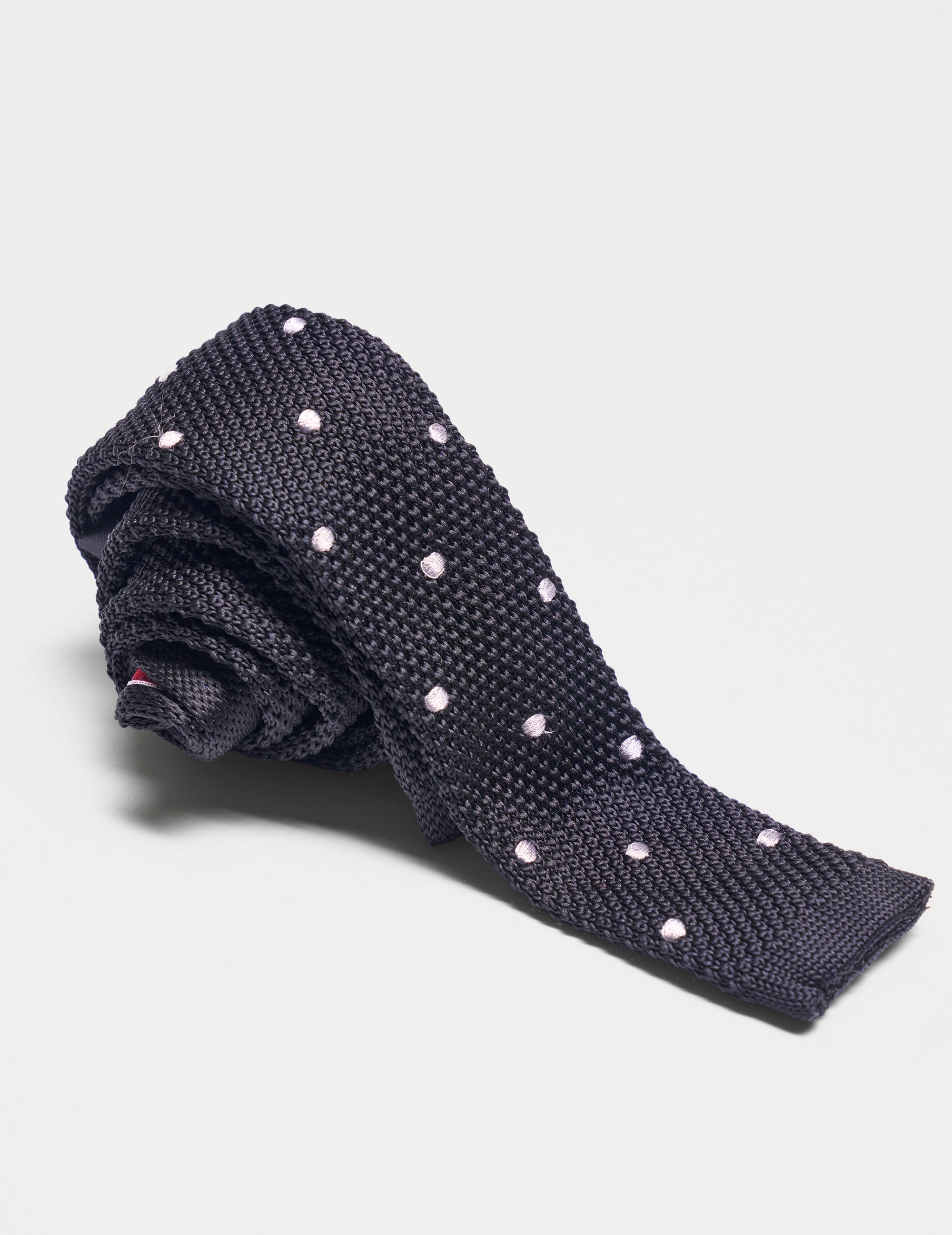 Elensa Silk Tie - Black Dot