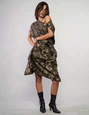 The Pirate Dress – Olive Barogue Jacquard