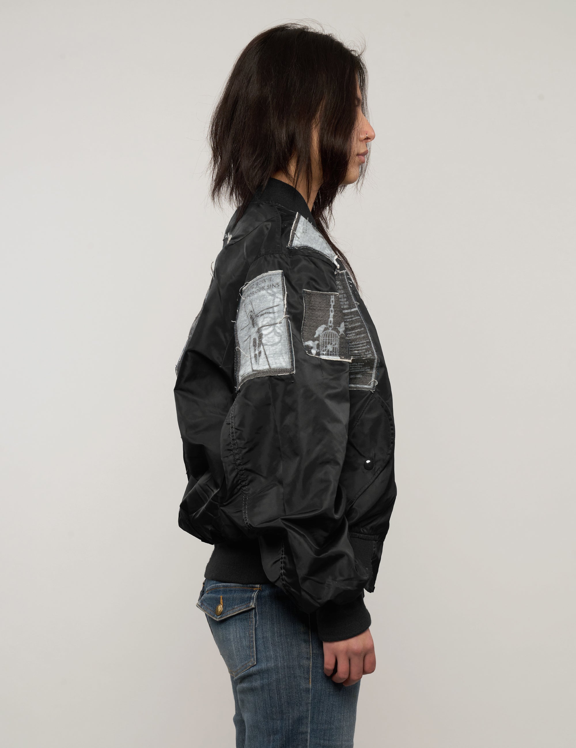 MA-1 Leichte Patched Bomberjacke in Navy